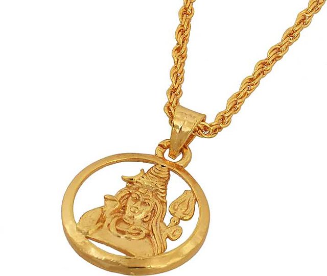 Shiva gold deals pendant online