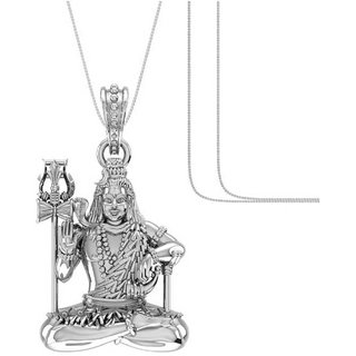                       Ceylonmine-silver shivji pendant shivji religious hindu god silver plated pendant for girls and boys                                              