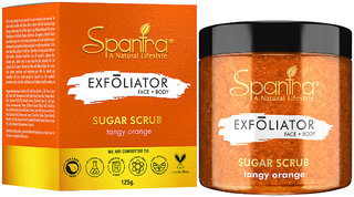 Spantra Tangy Orange Sugar Scrub - 125 Gram