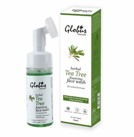 Globus Naturals Tea Tree Foaming Face wash With Face Massage Brush