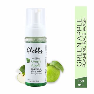                       Globus Naturals Purifying Green Apple Foaming Face wash                                              