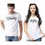 AkaaWC HUBBY WIFE BLACK COUPLE T-SHIRT
