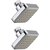 Drizzle 3x3 Cubic Overhead Shower Without Arm - Set of 2 Pieces