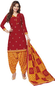 Women Shoppee's Colourful Cotton - Unstiched Dress Material