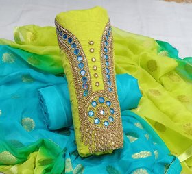 Women Shoppee's Elegant Embroidered - Unstiched Dress Material