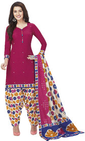 Women Shoppee's Colourful Cotton - Unstiched Dress Material