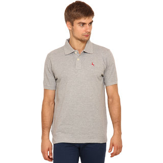                       Red Line Men's Grey Solid Polo Collar T-Shirt                                              