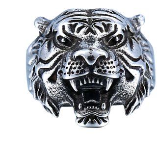                       Jaipur Gemstone-Majestic Tiger Face Roaring Ring for Mens and Boys Alloy Brass Plated Ring                                              