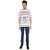 Red Line White Aop Printed Round Neck T-Shirt