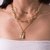 Minha Fashion Women Punk Vintage Multilayered Gold Plated Chain Choker Necklace