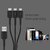 Portronics Konnect A Trio POR-1313 Multifunctional Fast Charging Cable Micro,Type-C and Lightning (Black)