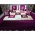 PEPONI 8 Pcs Designer Velvet Lycra King Size Bedding Set with 1 Bedsheet, 2 Pillow Covers, 2 Cushions, 2 Bolsters and 1