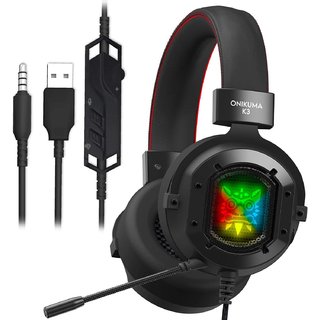 Onikuma K3 R GB Gaming Headset Over Ear Wired With Mic