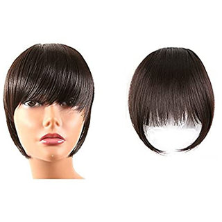 Ritzkart Pretty Girls Clip On Clip In Front Hair Bang Fringe Hair Extension Straight