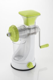MARKDEYAN Fruit Juicer Plastic Fruit Hand Juicer with Stainless Steel Handle and Juice Collector Jar for GREEN