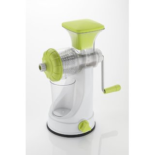 MARKDEYAN Fruit Juicer Plastic Fruit Hand Juicer with Stainless Steel Handle and Juice Collector Jar for GREEN