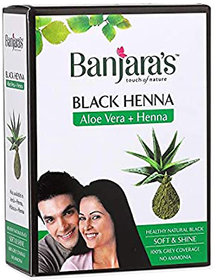 Banjaras Black Aloe Vera And Henna Hair Colour 50gm