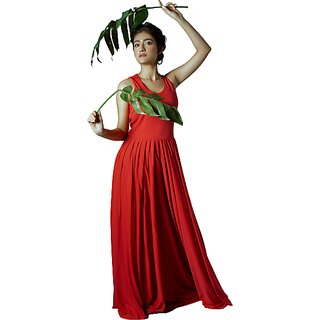                       Azario Women Red Maxi Dress                                              