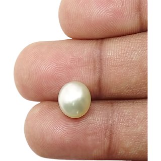                       Jaipur Gemstone-5.5 ratti Pearl Gemstone 100% Certified Moti/Stone for men & women                                              