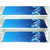 Sun Multiple Fridge Top Cover with 2 Handle Cover  3 Fridge Mats (Box Design) (Blue)