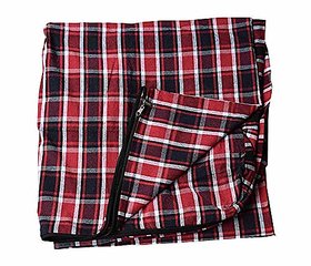 Peponi 100 Cotton Multi Checked Mattress Cover 1 Pcs (Zipper/Chain) -Multicolor