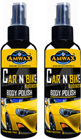 Amwax Car And Bike Body Polish 100ml Pack Of 2 Mist Spray