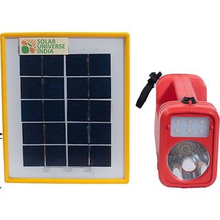                       Solar Kisan LED Torch  Reading Light (2 Modes) - Weatherproof, Handy  Hybrid with Inbuilt Battery  3W Solar Panel                                              