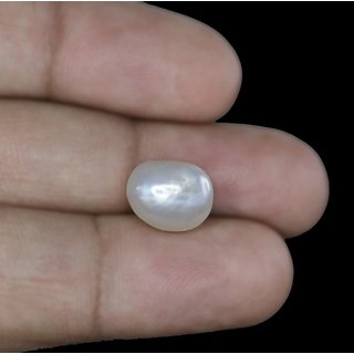 Ceylonmine 6.5 ratti Pearl Stone Original moti Stone Original Certified Pearl Stone for unisex