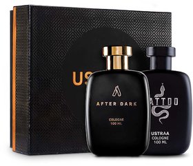 Ustraa Fragrance Gift Box - Tattoo Cologne 100ml And Afterdark Cologne 100ml