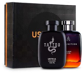 Ustraa Fragrance Gift Box - Tattoo Cologne 100ml And Ammunition Cologne 100ml