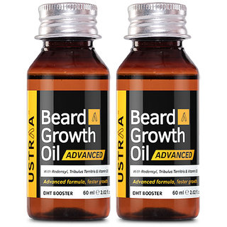 Ustraa Beard Growth Oil Advanced - 60ml (Set of 2)