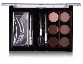 Beatiful 6 Colors Eyebrow Contour Powder Kit,with Brow Brush Brow Stencils,Eyebrow Contour Palette Eyebrow Powder Makeup