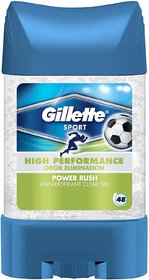 Gillette Sport High Performance Power Rush Antiperspirant Clear Gel 70ml