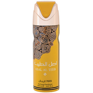 Buy Lattafa Asal Al Teeb Men Deodorant Spray -200 Ml Online @ ₹250 from ...