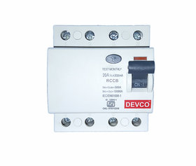 DEVCO 4-Pole 20-Amp (300mA)-RCCB RCC402030 MCB