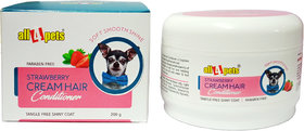 All4pets Strawberry Cream Hair Conditioner For Pets Tangle Free Shiny Coat-200g