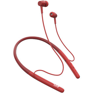 AXL ABN02 Bluetooth in-Ear Neckband with Magnetic Earbuds, 15hrs Playtime, Dynamic Drivers (RED)