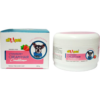 All4pets Strawberry Cream Hair Conditioner For Pets Tangle Free Shiny Coat-200g