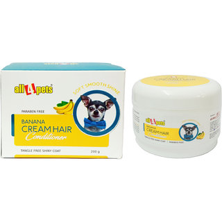 All4pets Banana Cream Hair Conditioner For Pets Tangle Free Shiny Coat-200g