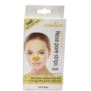 Cameleon Gold Nose Pore and Blackhead Removel Strips, 10 Strips