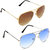 Kanny Devis Aviator Unisex Sunglasses Combo of 2(107-131)