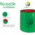 PLANT CARE HDPE Gardening Grow Bag, Nursery Cover Green Bags for Vegetables Fruits Flowers-Pack of 10 (15 in X 15 in)