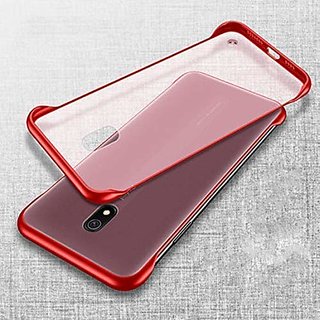                       Redmi 8A Frameless Ultra Thin Bumper Case Red                                              