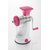 MARKDEYAN Plastic Hand Juicer Deluxe manual Fruit  Vegetable with Vacuum Locking System PINK With Ice Tray