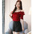 Vivient Women Rayon Shoulder Strap Red Top
