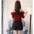 Vivient Women Rayon Shoulder Strap Red Top