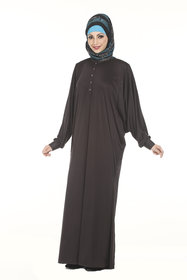 La Kasha Women Poly Knit front button Dubai style Abaya