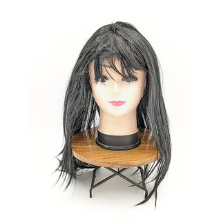                       Hippity Hop Women Short Hair Wig Synthetic Artificial Cosplay Curly Wavy Natural Wigs Costume Fancy accessory Black                                              