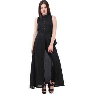                       Women Maxi length Black Dress                                              