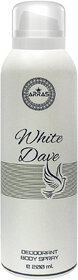 Arras White Dave Deodorant Body Spray, Long Lasting Fragances, for Men  Women, 200ml